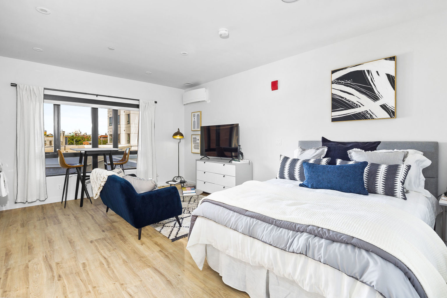 Live/Work/Sleep Setup in our Studio Apartment Mosaic Apartments